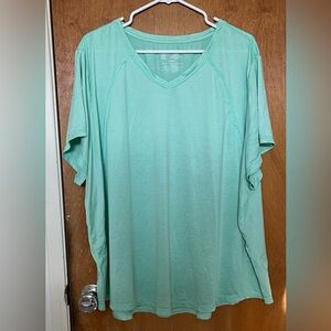 Light green Xersion Everair performance athletic short-sleeve tee top EUC 3X